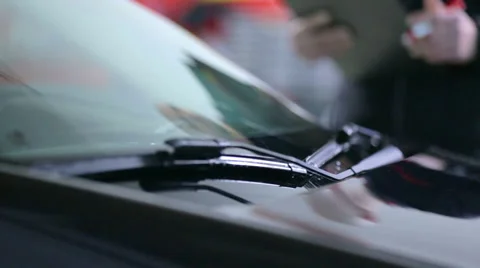 Functional testing of the wiper Stock Footage 51105134