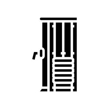 Functional trainer pulley machine glyph icon vector illustration Stock Illustration
