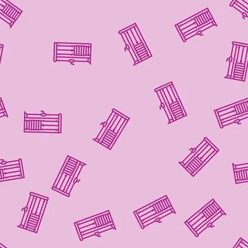 Functional trainer pulley machine line seamless pattern イラスト素材