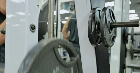 Functional Training With Dumbbells. Fit Man Fitness Training Stock Footage 234955314