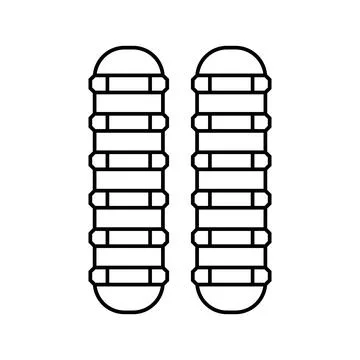 Functional training ladder line icon vector illustration Stock Illustration