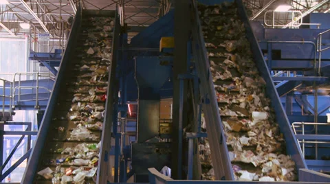 Functional trash conveyor system (1 of 10) Stock-Footage 32283586