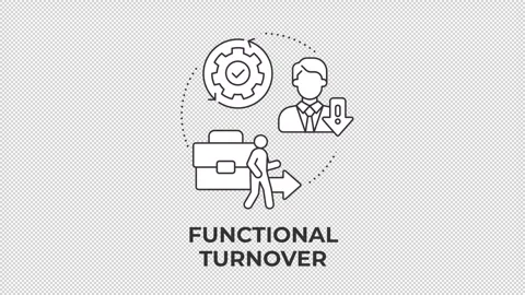 Functional turnover animated line concept icon Stock Footage 346720088