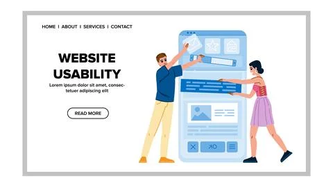 Functionality website usability vector Stock Illustration
