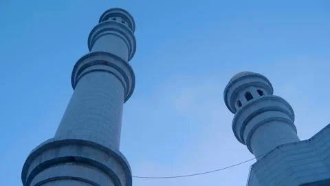 The functioning central mosque in the city of Almaty, built in the Muslim style Video stock 229985525