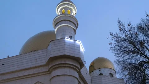 The functioning central mosque in the city of Almaty, built in the Muslim style Video stock 229991766