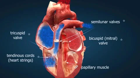 Functioning of heart valves Video stock 282127659