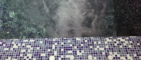 Functioning hydromassage in the spa pool. Stock Footage 281866072