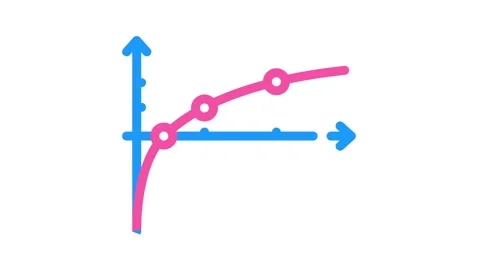 Functions and graphics lesson color icon animation Stock Footage 156654366