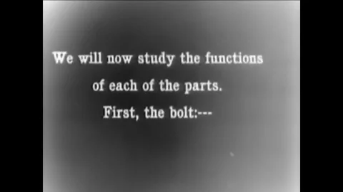 The functions of the bolt on the Browning Automatic Rifle are shown for training Video stock 79513939