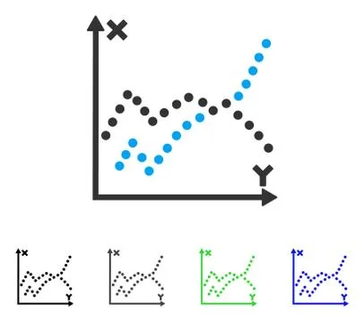 Functions Plot Flat Icon Ilustración de archivo