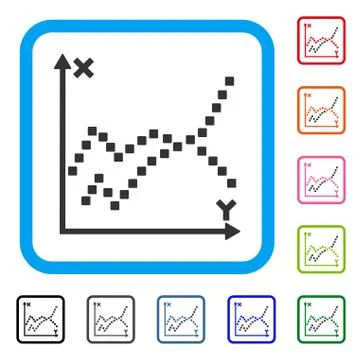 Functions Plot Framed Icon Ilustración de archivo