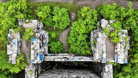 Functions of a Quarry - Split Rock Quarry - Syracuse, NY 库存照片