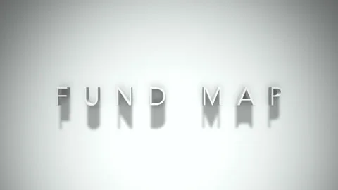 Fund map 3D title animation with shadows on a white background Stock Footage 297457812