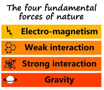 Fundamental forces nature Illustrazione stock