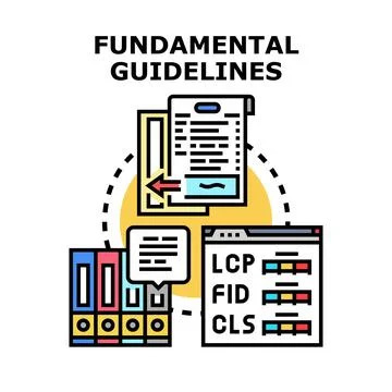 Fundamental guidelines analyzing website core web vitals Stock Illustration