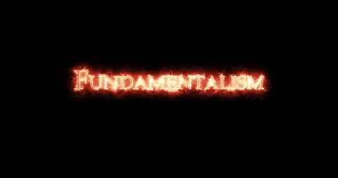 Fundamentalism written with fire. Loop Stock Footage 145871247