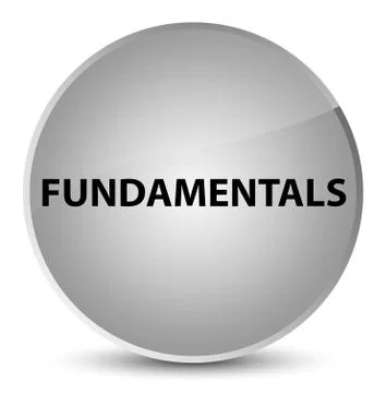 Fundamentals elegant white round button Stock Illustration