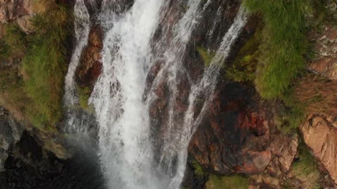 Fundão waterfall at Serra da Canastra National Park, Minas Gerais Stock Footage 140761291