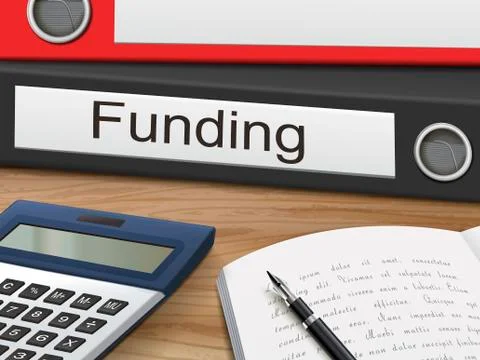 Funding on binders Stock-Illustration