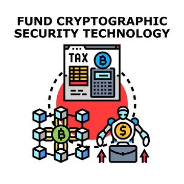 Funding cryptographic security technology concept illustration Stock Illustration