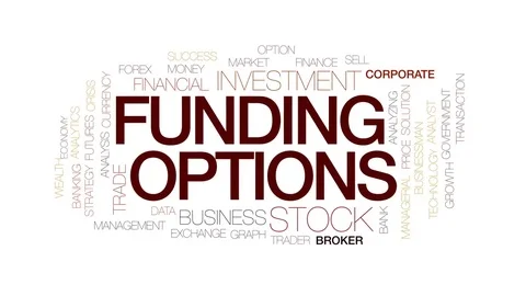 Funding options animated word cloud, text design animation. Kinetic typography. Stock Footage 82359331