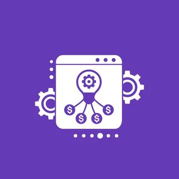 Funding platform icon Stock Illustration