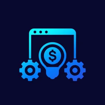 Funding platform, project financing vector icon Stock Illustration