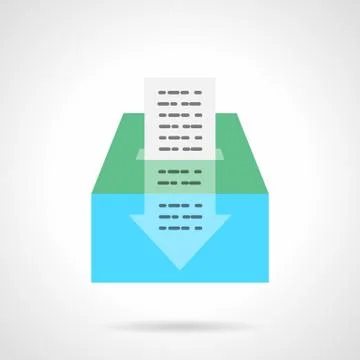 Fundraiser abstract flat color vector icon Stock Illustration