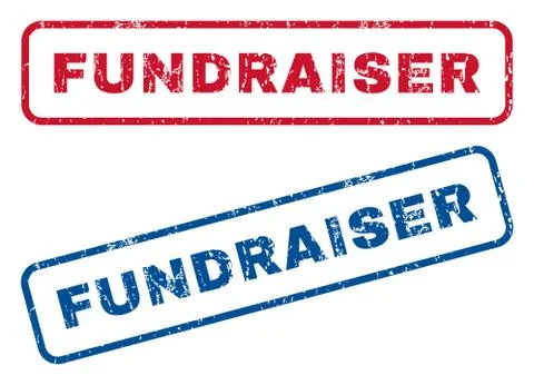 Fundraiser Rubber Stamps Stock Illustration