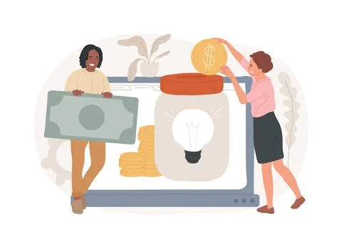 Fundraising isolated concept vector illustration. Ilustración de archivo