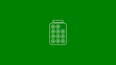 Fundraising or Saving Concept - Green Screen Stock Footage 334016769