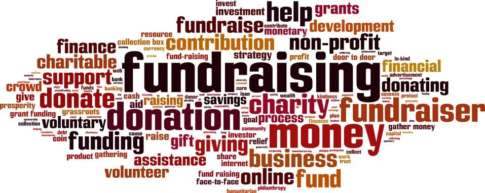Fundraising word cloud Stock Illustration