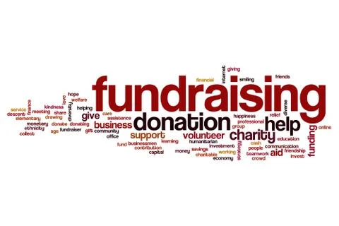 Fundraising word cloud Stock Illustration