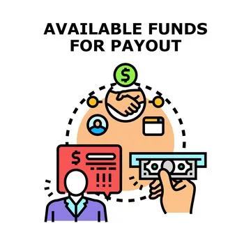 Funds available for payout process vector concept Stock Illustration