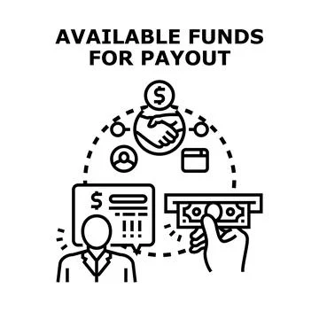 Funds available for payout process vector concept Stock Illustration