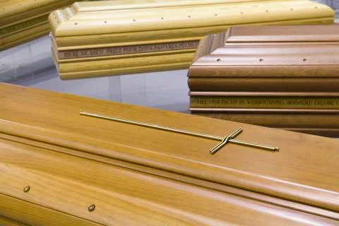Funeral coffin Stock Photos