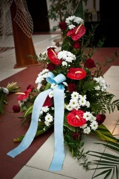 Funeral flowers Stock Photos