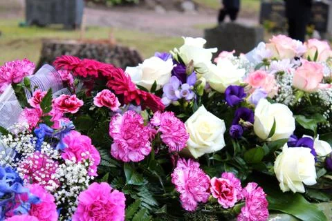 Funeral flowers. Stock Photos