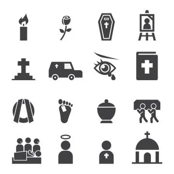 Funeral icon Stock Illustration