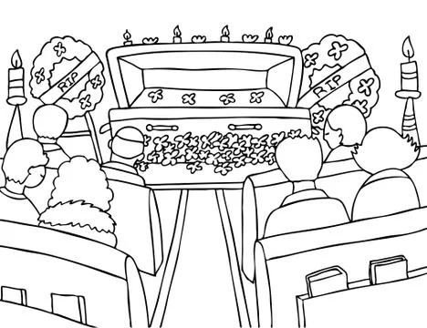 Funeral Stock Illustration