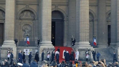 Funeral Of Jacques Chirac 6 Stock Footage 117886647