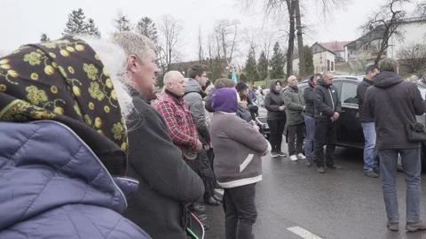 Funeral in Ukraine Stock Footage 183414696