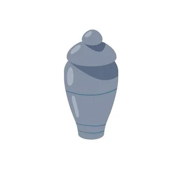 Funeral urn with ashes Stock Illustration