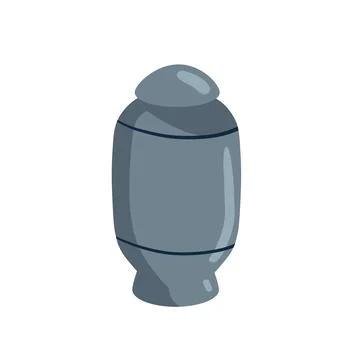 Funeral urn with ashes Stock Illustration