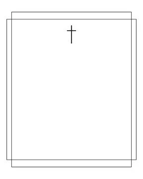 Funeral vector card. Empty card. Digital Funeral Announcement Invitation Stock Illustration