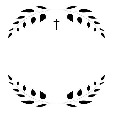 Funeral vector card. Empty card. Digital Funeral Announcement Invitation Illustrazione stock