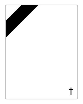 Funeral vector card. Empty card. Digital Funeral Announcement Invitation Stock Illustration