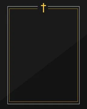 Funeral vector card. Empty card. Digital Funeral Announcement Invitation Stock Illustration