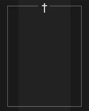 Funeral vector card. Empty card. Digital Funeral Announcement Invitation Illustrazione stock